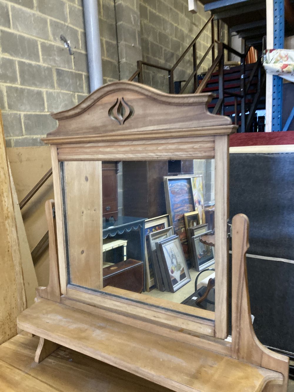 A late Victorian walnut dressing chest, width 90cm, depth 47cm, height 180cm